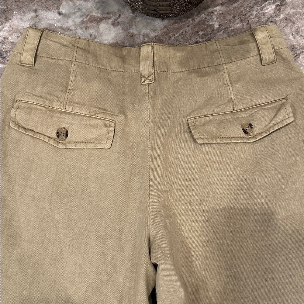 Free People Tan Pleated Bermuda Shorts - Picture 9 of 9